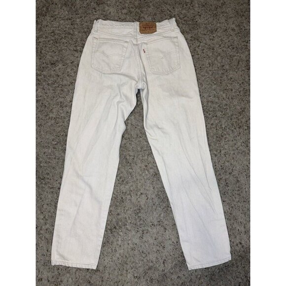 LEVI’S Vintage Relaxed Straight Cream Light Wash Jeans Sz 29x30 Y2k 90’s READ - Picture 2 of 10